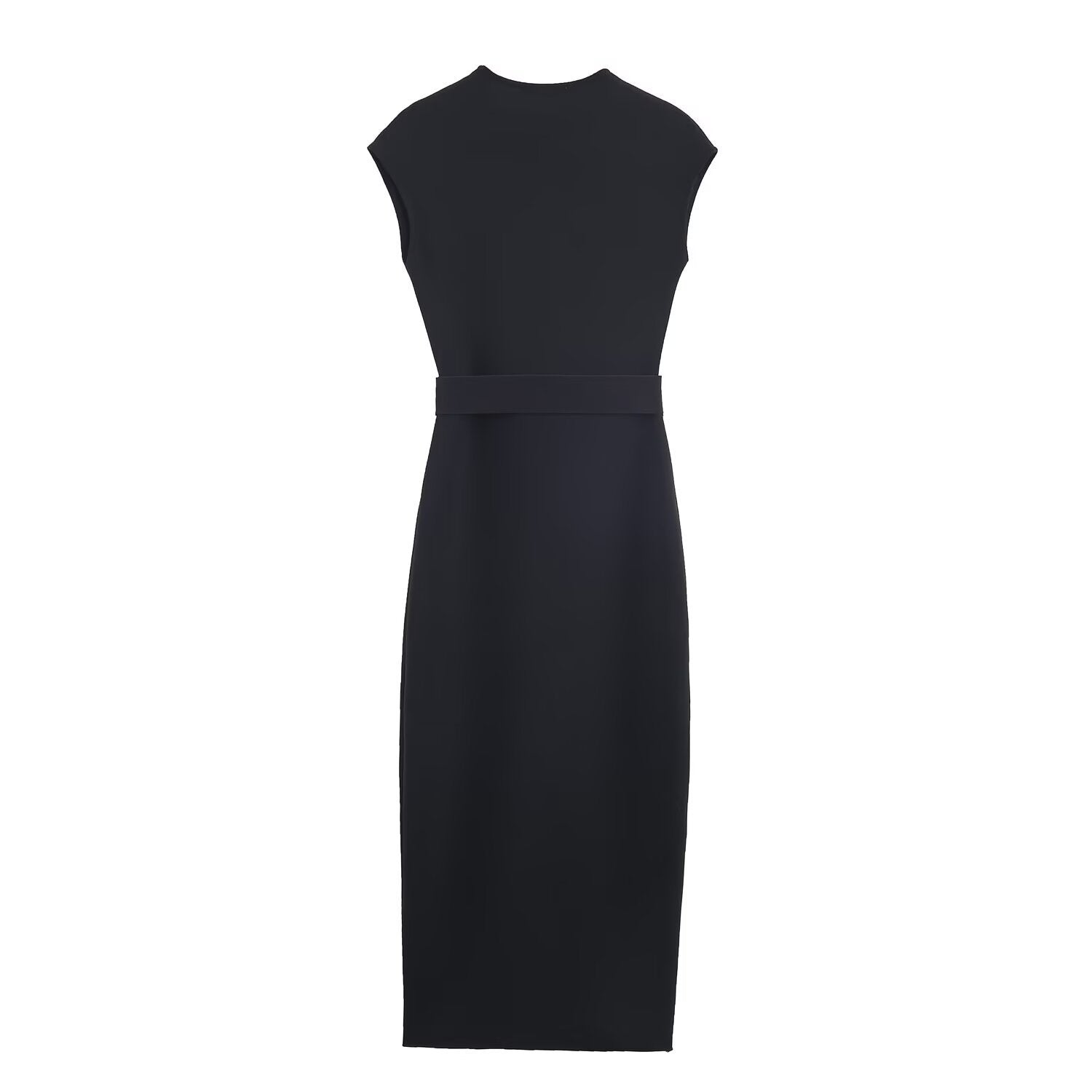 Deep V-Neck Sleeveless Dress