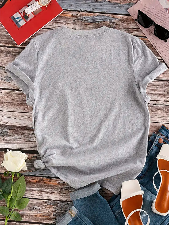 Botanical Motif Crew Neck Tee
