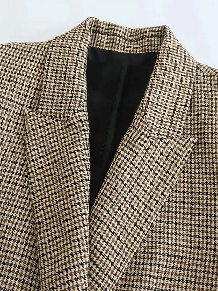 Heritage Plaid Double-Breasted Blazer