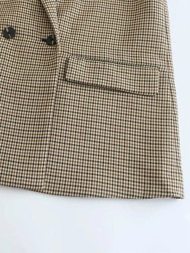 Heritage Plaid Double-Breasted Blazer