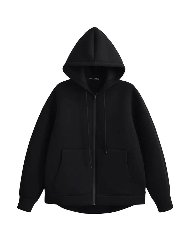 Contemporary Grey Hooded Jacket